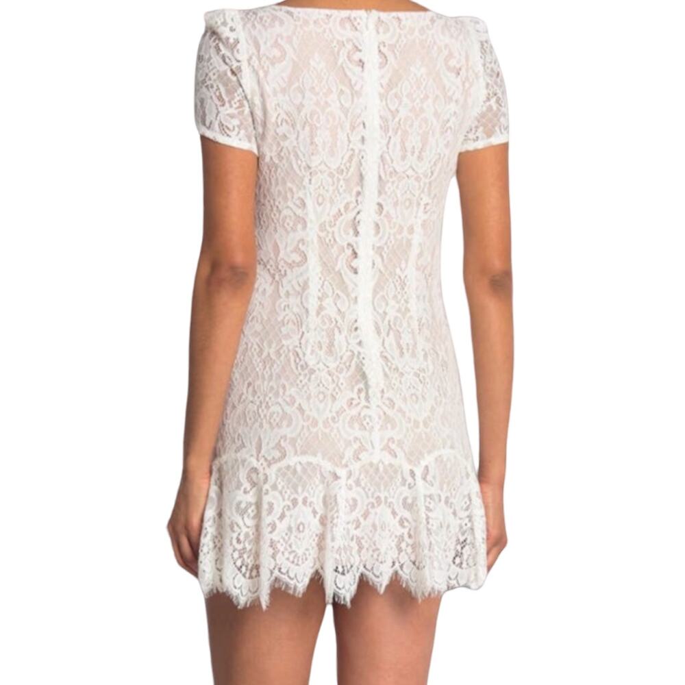 BB Dakota Steve Madden Revolve Fast Lace Environment White Lace Fairy Mini Dress - Picture 9 of 10